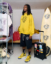 Charcoal Mustard Sketch Hoodie